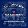 Collage of diverse people with a heart symbol representing Biz Ads Worldwide and ads worldwide