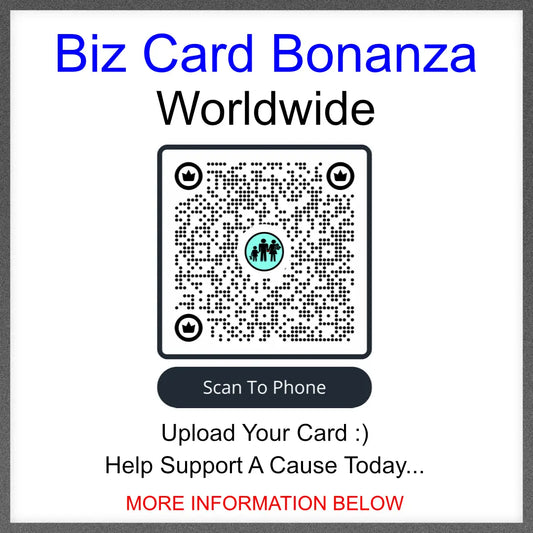 QR code for Biz Card Bonanza Worldwide showcasing card bonanza features and benefits