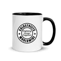 Cold Streets Worldwide Mug Design 0-WW-1 White 11 oz. Mug With A Black Handle And Interior, Featuring 'Cold Streets Worldwide' Text.
