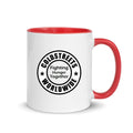 Cold Streets Worldwide Mug Design 0-WW-1 White 11 oz. Mug With A Red Handle And Interior, Featuring 'Cold Streets Worldwide' Text. 