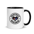 Cold Streets Worldwide Mug Design 0-WW-3 White 11 oz. Mug With A Black Handle And Interior, Featuring 'Cold Streets Worldwide' Text.