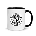 Cold Streets Worldwide Mug Design 0-WW-5 White 11 oz. Mug With A Black Handle And Interior, Featuring 'Cold Streets Worldwide' Text.