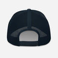 Black mesh-backed baseball cap with snap closure from CS Clothing Co in black white pink