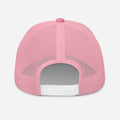 Pink mesh-backed baseball cap with white snap closure from CS Clothing Co. HW1-t