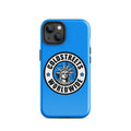 Blue iPhone case with Statue of Liberty logo for Pro Max iPhone by CS Clothing Co