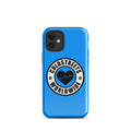 Blue iPhone case featuring Coldstreets Worldwide logo for Pro Max iPhone and Mini iPhone