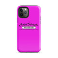 Hot pink iPhone case with Cold Streets Worldwide logo for Pro Max iPhone and Mini iPhone