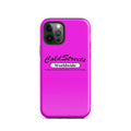 Hot pink iPhone case with Cold Streets Worldwide logo for Pro Max iPhone and Mini iPhone