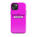 Hot pink phone case with Cold Streets Worldwide logo for Pro Max iPhone by CS Clothing Co