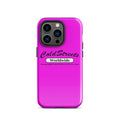 Hot pink iPhone case featuring ColdStreets Worldwide branding for Pro Max and Mini iPhones