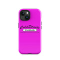 Hot pink phone case with ColdStreets Worldwide logo for Pro Max and Mini iPhone models