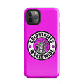 Hot pink iPhone case with Coldstreets Worldwide logo and Statue of Liberty for Pro Max iPhone