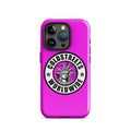 Hot pink iPhone case with Statue of Liberty logo for Pro Max and Mini iPhones