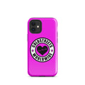 Hot pink iPhone case with heart logo and Coldstreet Worldwide text for Pro Max and Mini iPhone