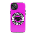 Hot pink phone case with Coldstreet Worldwide logo for pro max iPhone or mini iPhone