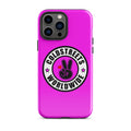 Hot pink iPhone case with Coldstreet Worldwide logo for Pro Max iPhone or Mini iPhone