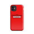 Red iPhone case with Cold Streets Worldwide logo for Pro Max iPhone from CS Clothing Co