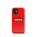 Red iPhone case with Cold Streets Worldwide text for Pro Max iPhone from CS Clothing Co