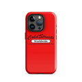 Red iPhone case with Cold Streets Worldwide print for Pro Max iPhone or Mini iPhone