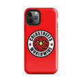 Red iPhone case with Coldstreets Worldwide logo and eagle design for Pro Max and Mini iPhones