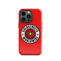 Red iPhone case with Coldstreets Worldwide eagle logo for Pro Max iPhone and Mini iPhone