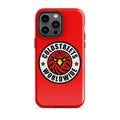 Red iPhone case with Coldstreek Worldwide logo and eagle design for Pro Max or Mini iPhone