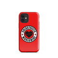 Red iPhone case with Coldstreets Worldwide logo for Pro Max iPhone and Mini iPhone