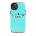 Turquoise Cold Streets Worldwide phone case for Pro Max iPhone from CS Clothing Co