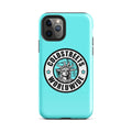 Turquoise iPhone case with Coldstreets Worldwide logo and Statue of Liberty for Pro Max iPhone