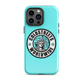 Turquoise iPhone case with Coldstreets Worldwide logo for Pro Max iPhone and Mini iPhone