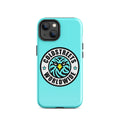 Turquoise phone case with Coldstreets Worldwide logo for Pro Max iPhone and Mini iPhone