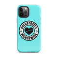 Turquoise iPhone case with Coldstreet Worldwide logo for Pro Max iPhone, great exchange policy