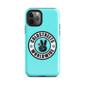 Turquoise iPhone case with Coldstreets Worldwide logo for Pro Max iPhone and Mini iPhone