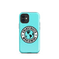 Turquoise iPhone case with Coldstreets Worldwide logo for Pro Max iPhone and Mini iPhone