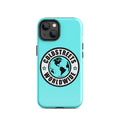 Turquoise phone case with Coldstreets Worldwide logo for Pro Max iPhone or Mini iPhone