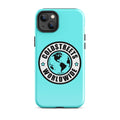 Turquoise phone case with Coldstreet Worldwide logo for Pro Max iPhone and Mini iPhone