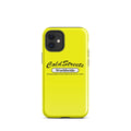 Yellow iPhone case with ColdStreets Worldwide branding for Pro Max iPhone models