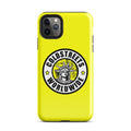 Yellow iPhone case with Coldstreets Worldwide logo and Statue of Liberty design for Pro Max iPhone