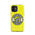 Yellow iPhone case with Goldstreets Worldwide logo and Statue of Liberty design for Pro Max iPhone