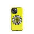 Yellow iPhone case for Pro Max iPhone with Coldstreet Worldwide logo and palm trees