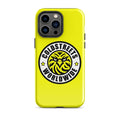 Bright yellow iPhone case with Coldstreets logo for Pro Max iPhone and Mini iPhone