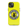 Yellow iPhone case with Coldstreet Worldwide logo for Pro Max iPhone and Mini iPhone