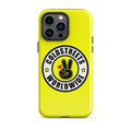 Bright yellow iPhone case with Coldstreet Worldwide logo for Pro Max and Mini iPhone