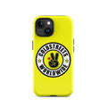 Yellow iPhone case with Coldstreets Worldwide logo for Pro Max iPhone and Mini iPhone