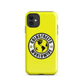 Yellow iPhone case with Goldstreets Worldwide logo for Pro Max iPhone and Mini iPhone