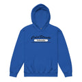 Royal blue kids hoodie featuring Cold Streets Nebraska print from CS Clothing Co