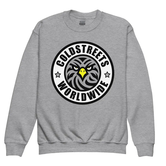 Sport Grey sweatshirt with Coldstreets Worldwide logo and eagle design