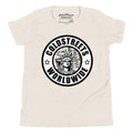 White ring-spun combed cotton t-shirt with black logo and Coldstreets Worldwide text