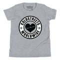 Grey Coldstreets Worldwide t-shirt in ring-spun combed cotton with heart logo design