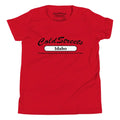 Red t-shirt in ring-spun combed cotton with Cold Streets Idaho in black print